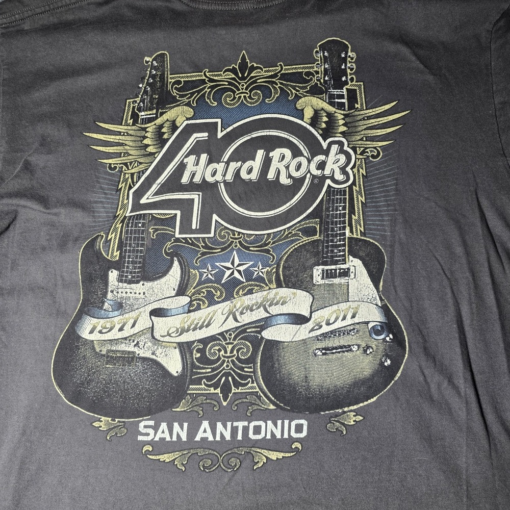 2017 Hard Rock Cafe SAN ANTONIO Texas 40th Anniversar T-Shirt Size XXL